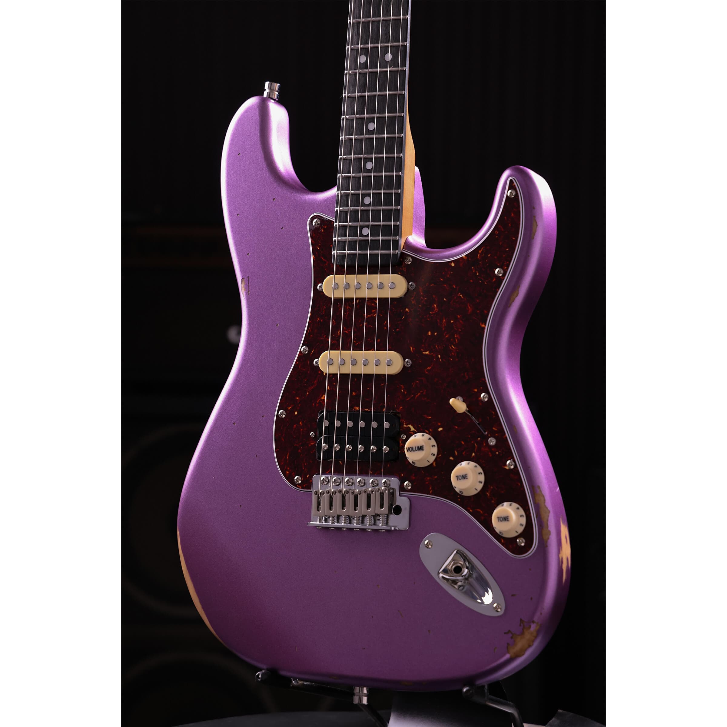 Patina Guitars Elgitarr Patina Guitars PS-7 Purple Relic tgt11