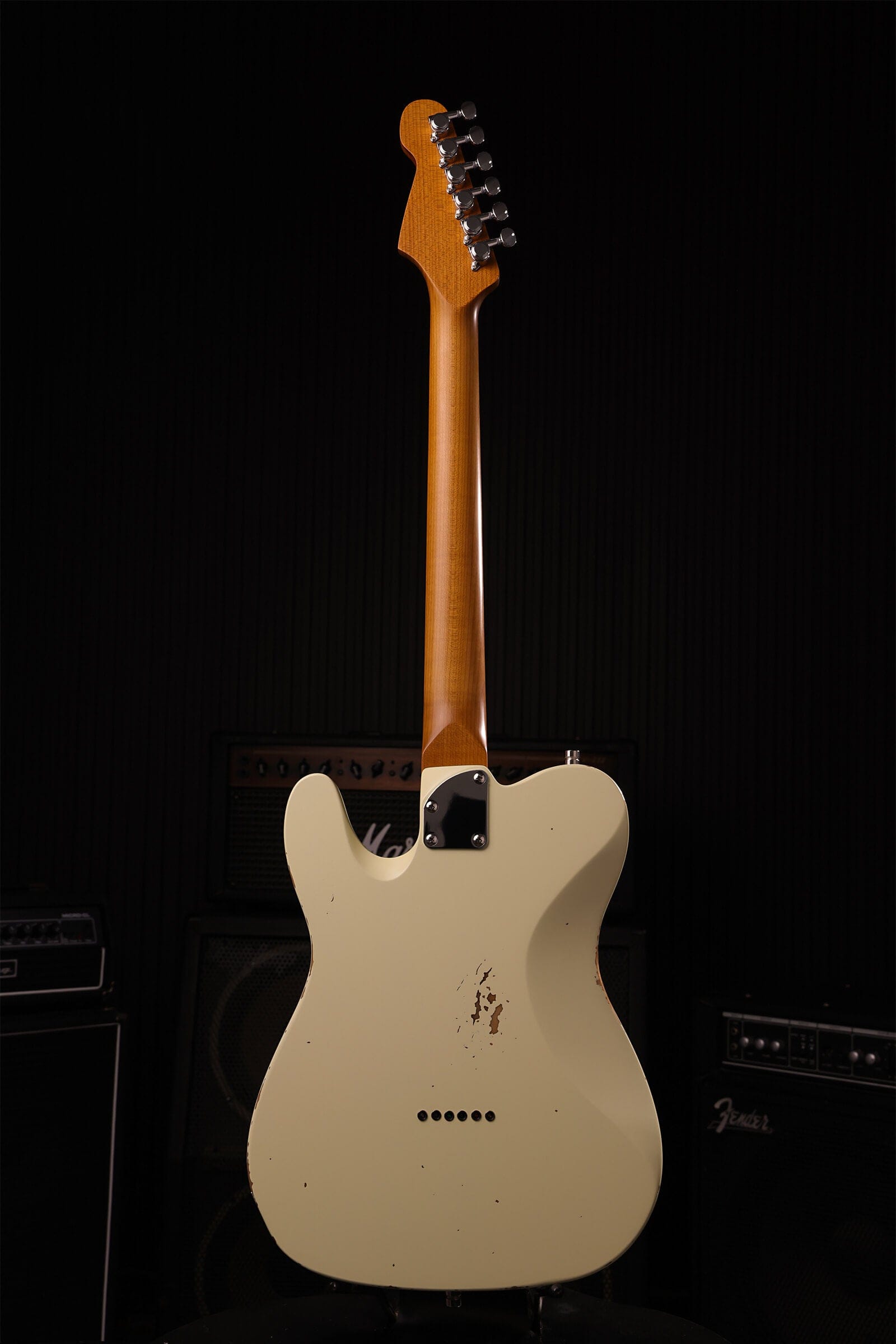 Patina Guitars Elgitarr Patina Guitars PT-6 Olympic White Relic tgt11