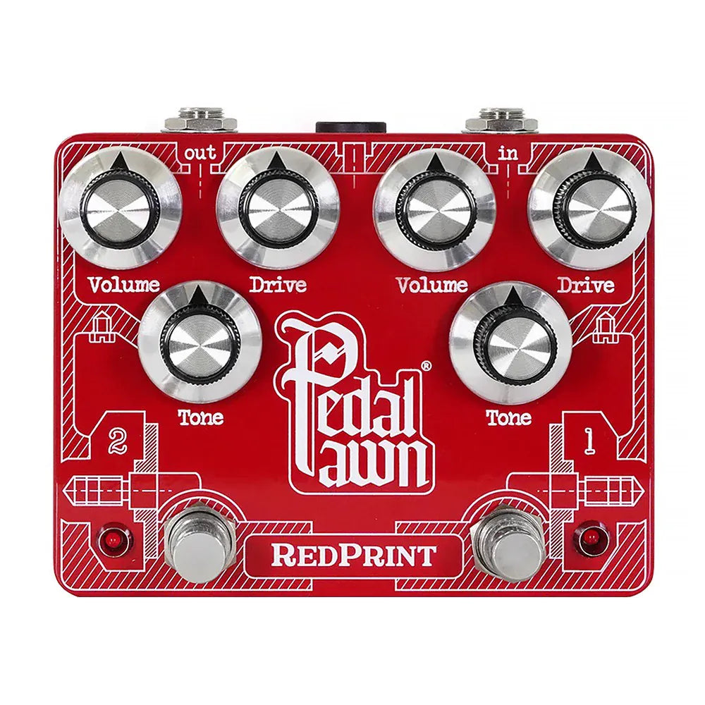 Pedal Pawn Overdrive Pedal Pawn RedPrint Dual Overdrive tgt11
