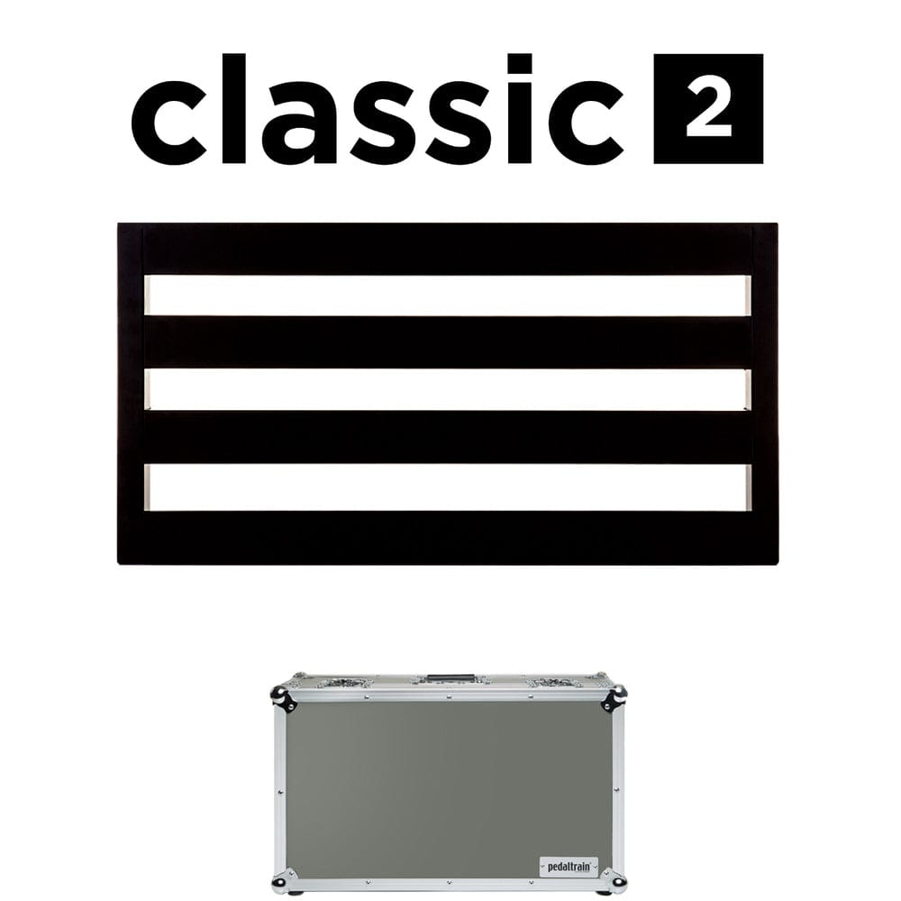 Pedaltrain Tillbehör Pedaltrain Classic 2 Pedalboard with Tour Case tgt11