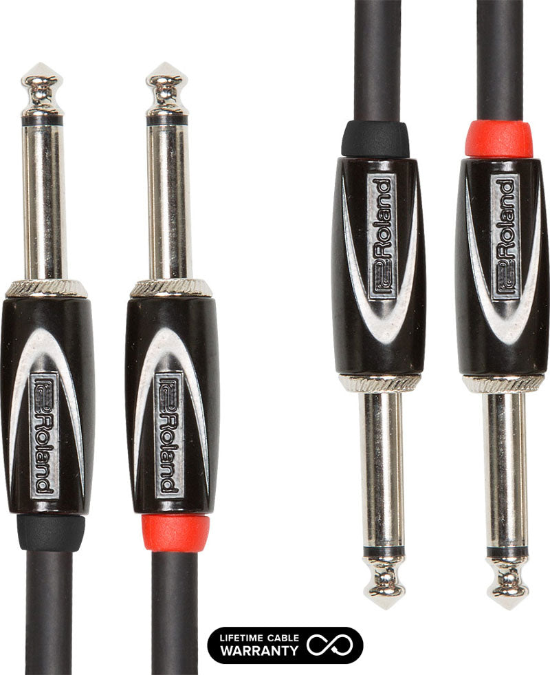 Roland Black Series RCC-10-2814 Dual 1/4 - 1/4 Cable 3m