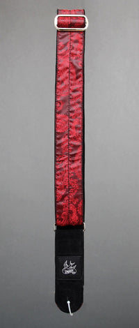 JayKco Red Paisley on Black Suede