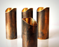 The Rock Slide Aged Brass Guitar Slide SMALL