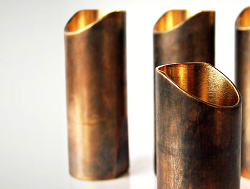 Rockslide Stränginstrument The Rock Slide Aged Brass Guitar Slide LARGE tgt11