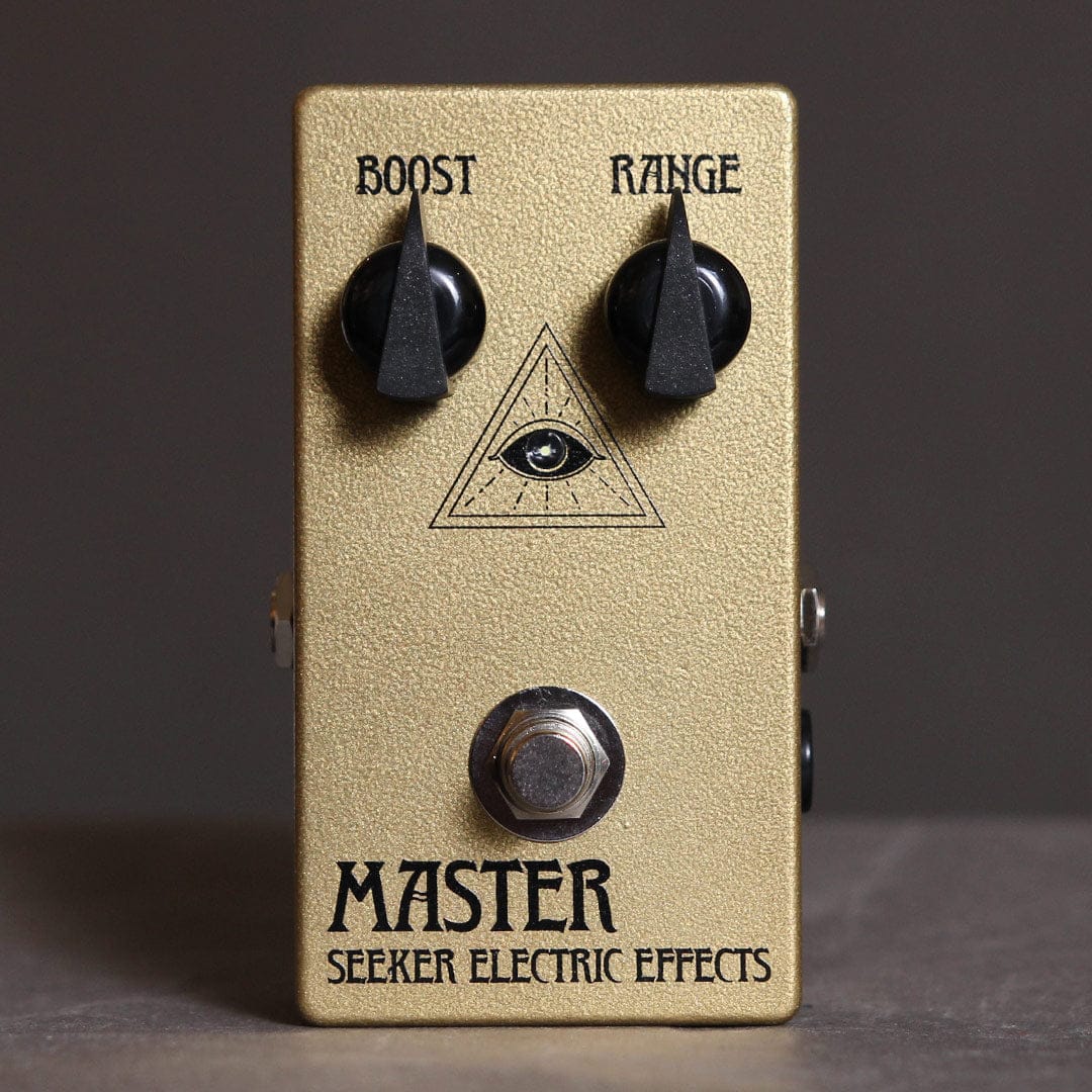 Seeker Electric Effects Pedaler Seeker Electric Effects Lineage Series MASTER Germanium Boost Gold tgt11