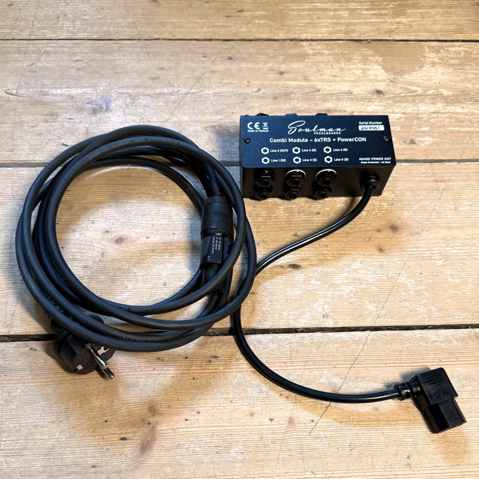 Soulman Pedalboards Pedaler Tillbehör Soulman Combo Module 4TRS + PowerCON tgt11