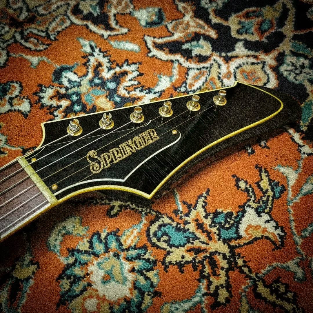 Springer Guitars Elgitarr Springer Guitars Firehawk Black / Gold tgt11
