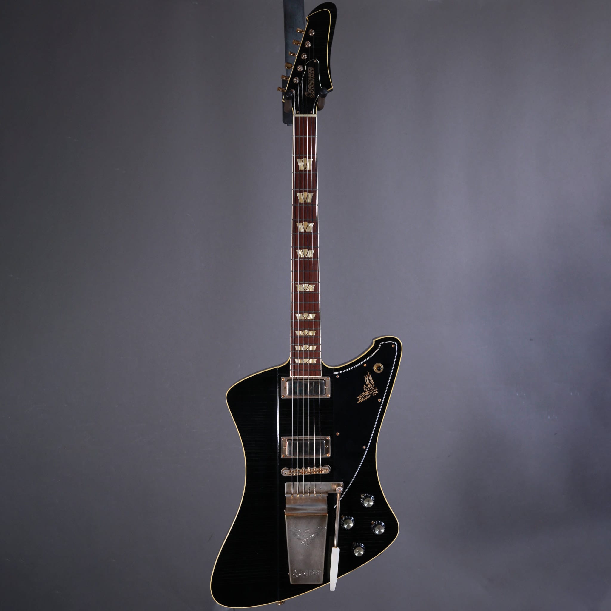 Springer Guitars Elgitarr Springer Guitars Firehawk Black / Gold tgt11