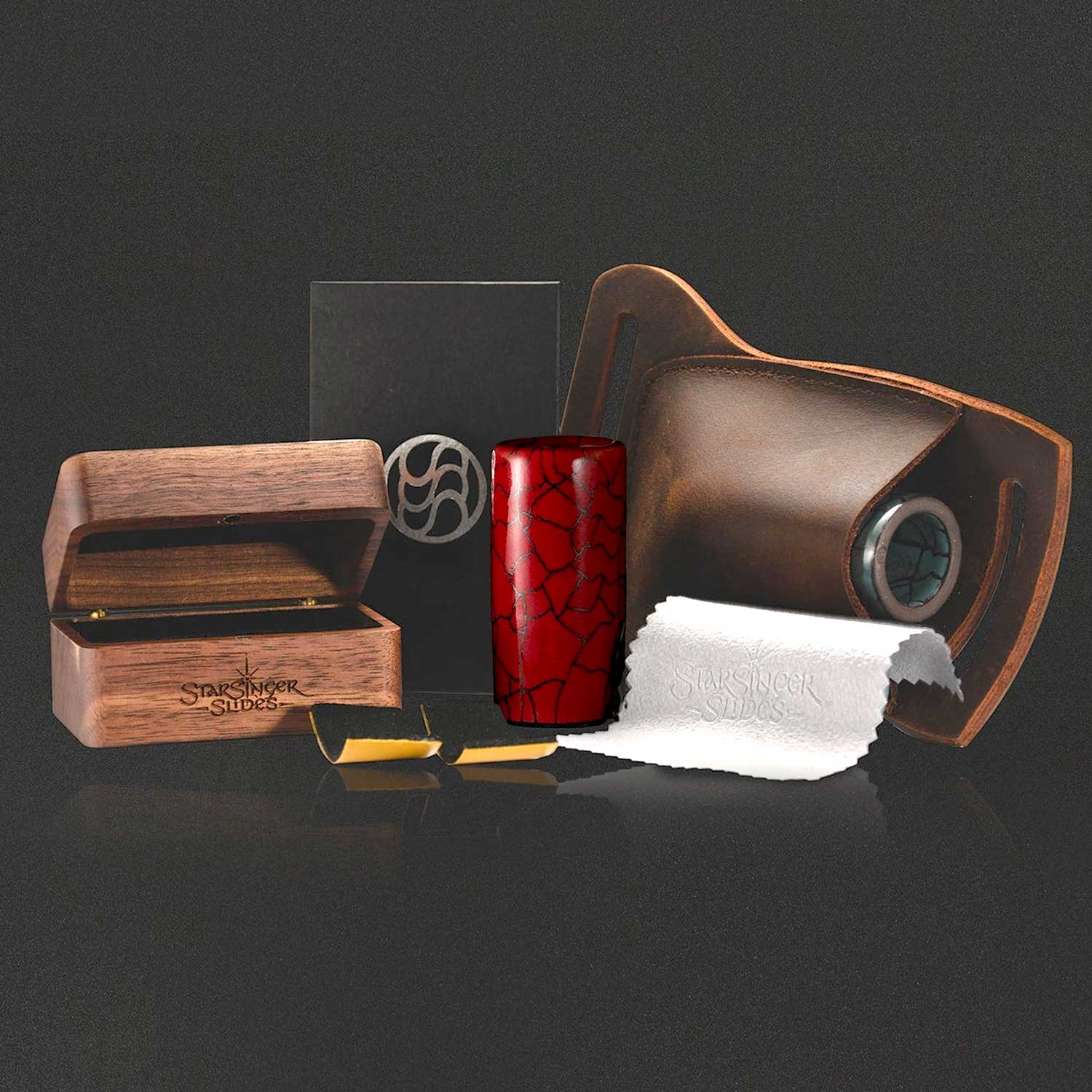 Star Singer Slides Scarlet Red Guitar Slide Small
