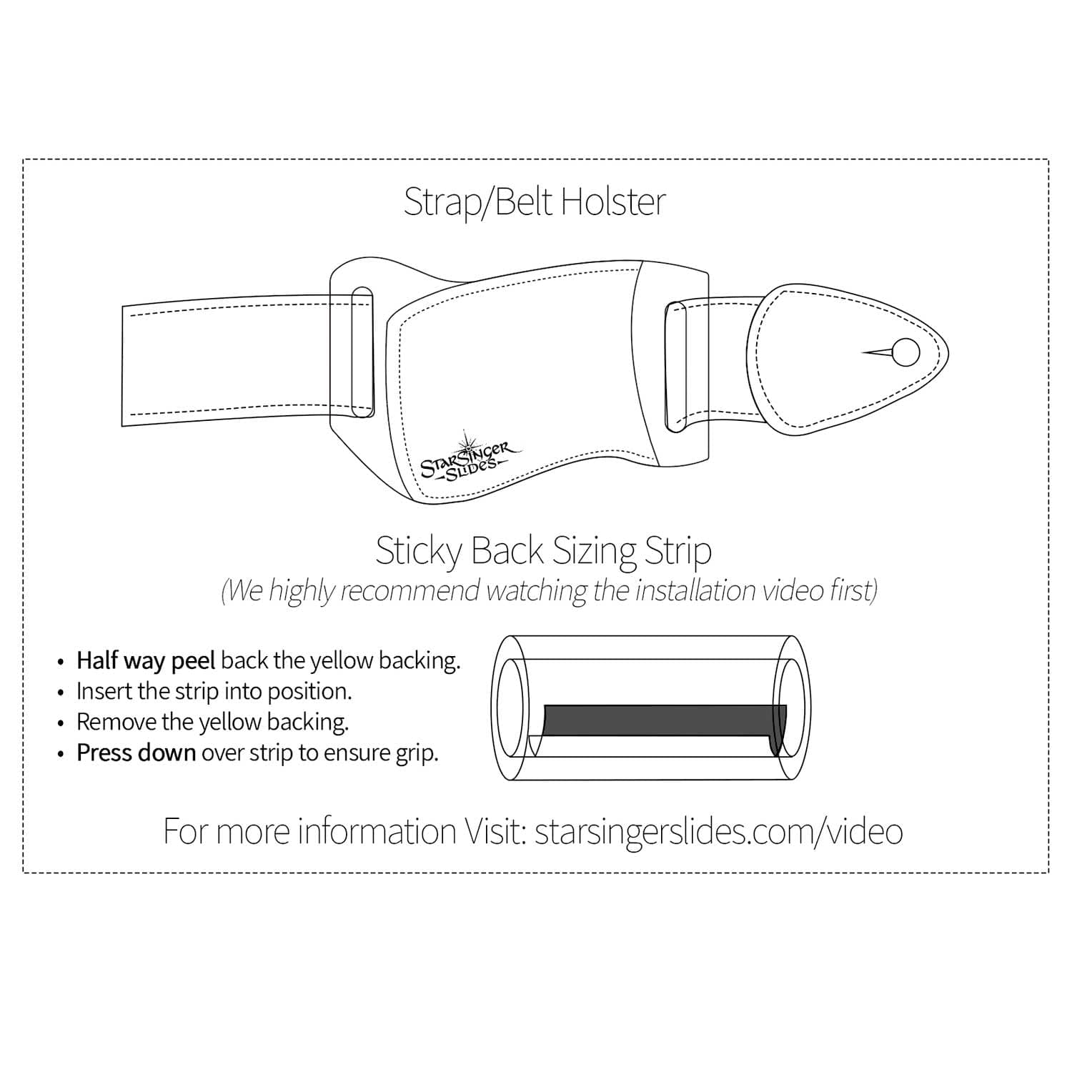 Star Singer Slides Stränginstrument Star Singer Slides Leather Slide Holster tgt11