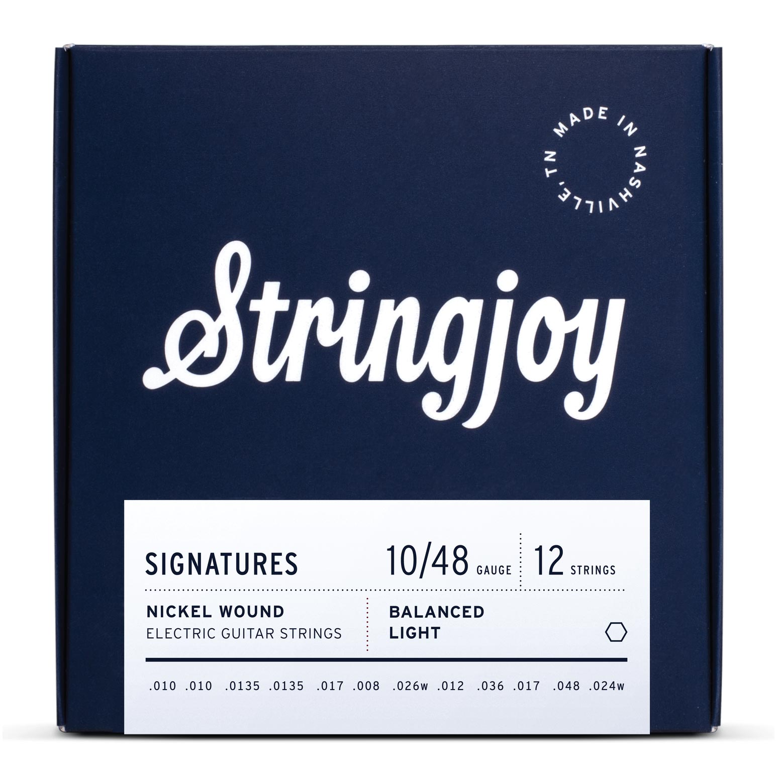 Stringjoy Signatures | 12 String Balanced Light (10-48) Nickel Wound Electric