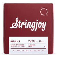 Stringjoy Strängar Stringjoy Naturals | 8 String Baritone (15-70) Phosphor Bronze tgt11