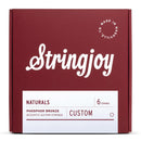 Stringjoy Stränginstrument Stringjoy Brights | Custom 6 String 80/20 Bronze Acoustic Guitar tgt11