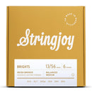 Stringjoy Stränginstrument Stringjoy Brights | Medium (13-56) 80/20 Bronze Acoustic Guitar tgt11