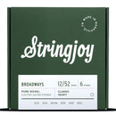 Stringjoy Stränginstrument Stringjoy Broadways | Classic Heavy  (12-52) Pure Nickel Electric Guitar tgt11