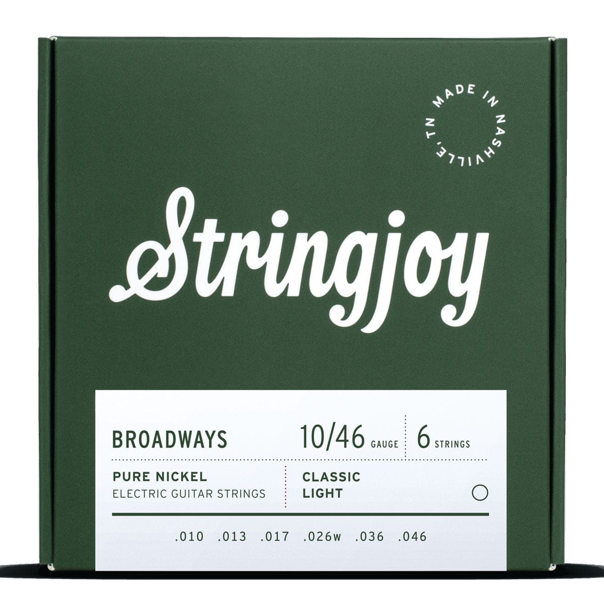 Stringjoy Stränginstrument Stringjoy Broadways | Classic Light  (10-46) Pure Nickel Electric Guitar tgt11
