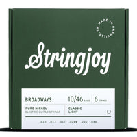 Stringjoy Stränginstrument Stringjoy Broadways | Classic Light  (10-46) Pure Nickel Electric Guitar tgt11