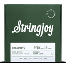 Stringjoy Stränginstrument Stringjoy Broadways | Classic Super Light  (9-40) Pure Nickel Electric Guitar tgt11
