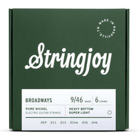Stringjoy Stränginstrument Stringjoy Broadways | Heavy Bottom Super Light (9-46) Pure Nickel Electric Guit tgt11