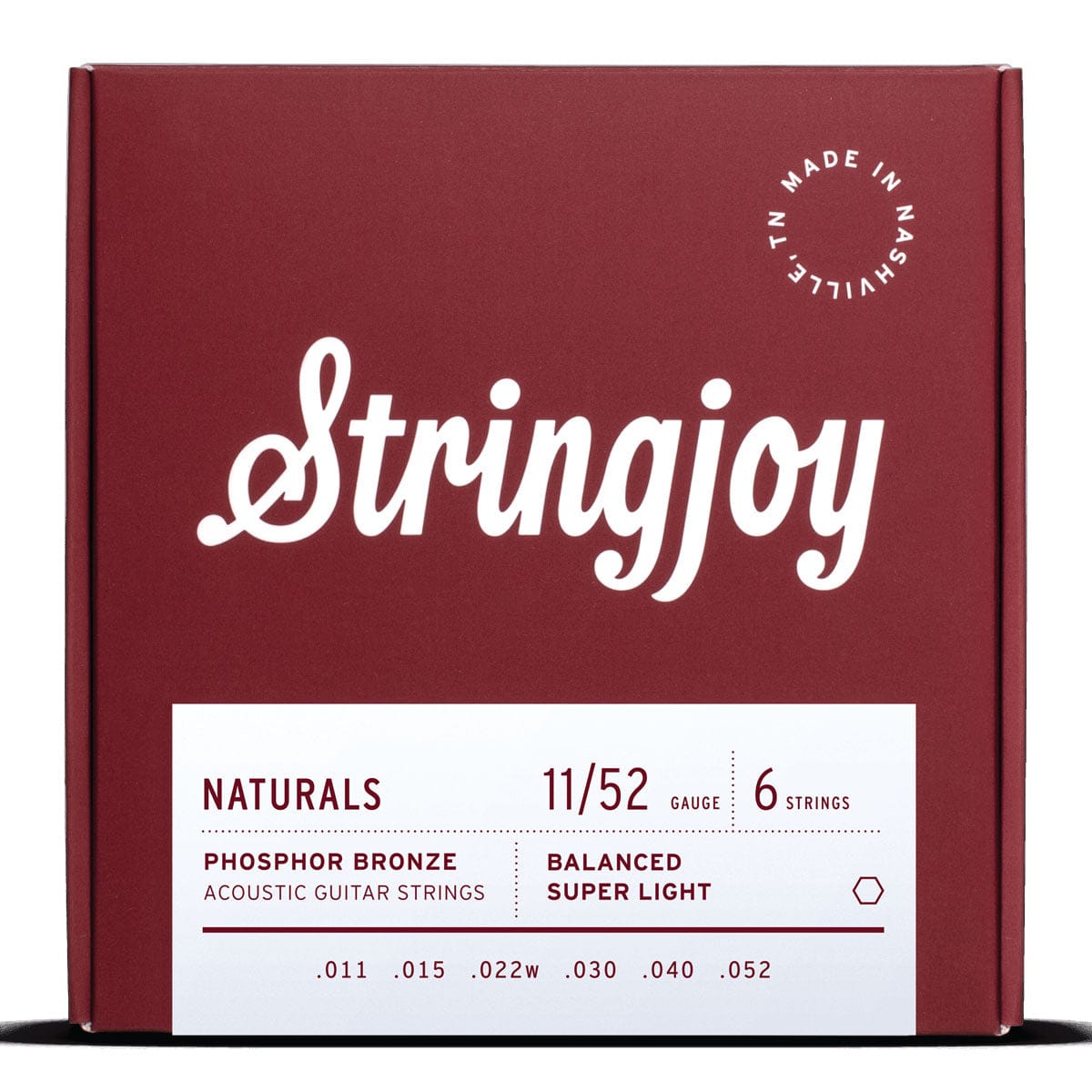Stringjoy Stränginstrument Stringjoy Naturals | Super Light (11-52) Phosphor Bronze Acoustic Guitar tgt11