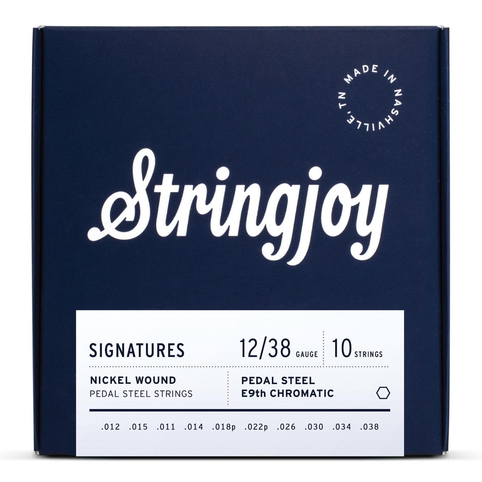 Stringjoy Stränginstrument Stringjoy Signatures | Pedal Steel E9th (12-38) Nickel Wound Strings tgt11