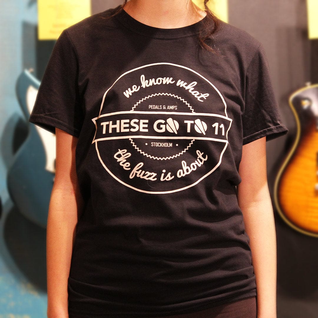 These Go To 11 Merchandise TGT11 t-shirt we know what the fuzz is about black LARGE tgt11