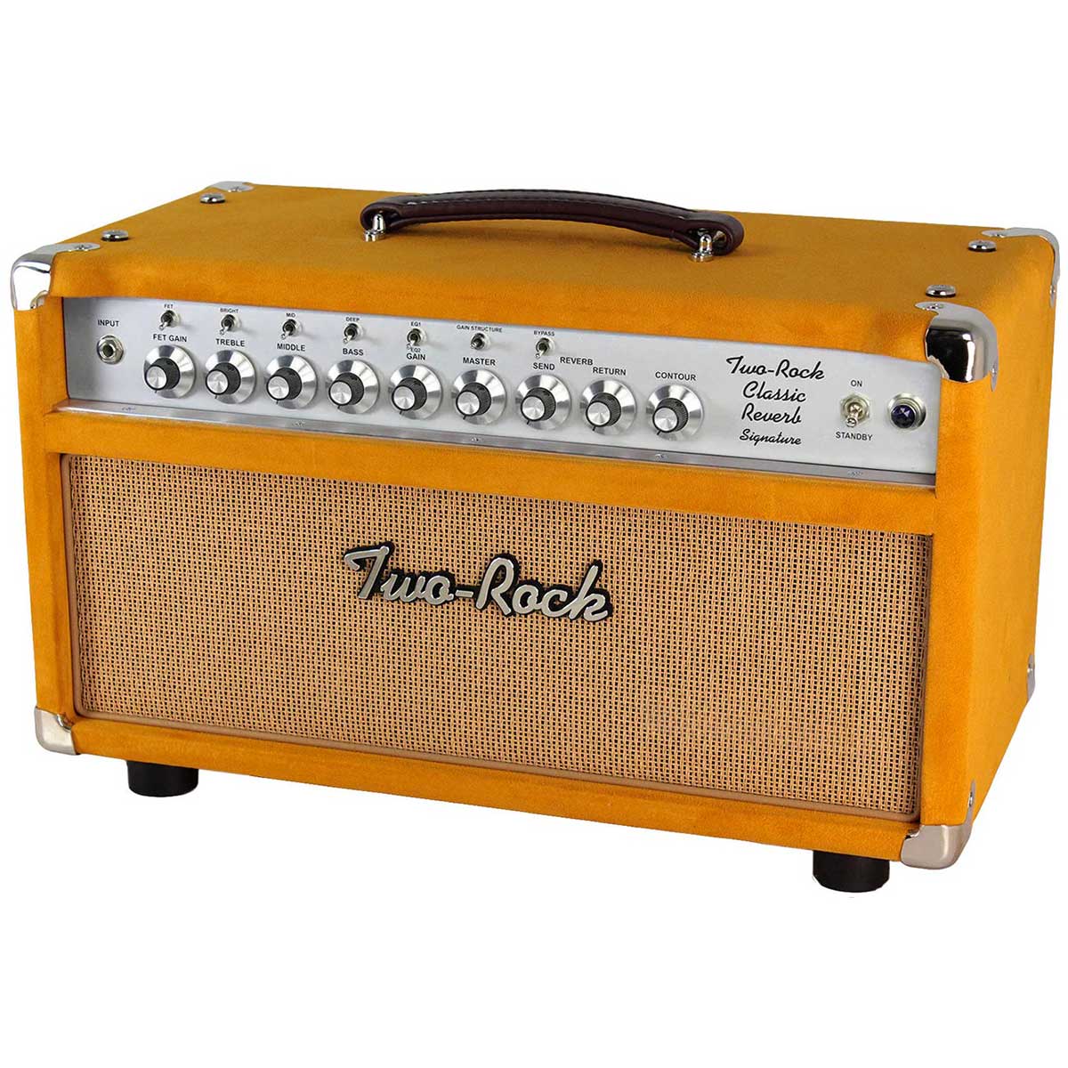 Two-Rock Förstärkare Two-Rock Classic Reverb 100 Watt Head with 2×12 Matching Cab Gold Suede tgt11