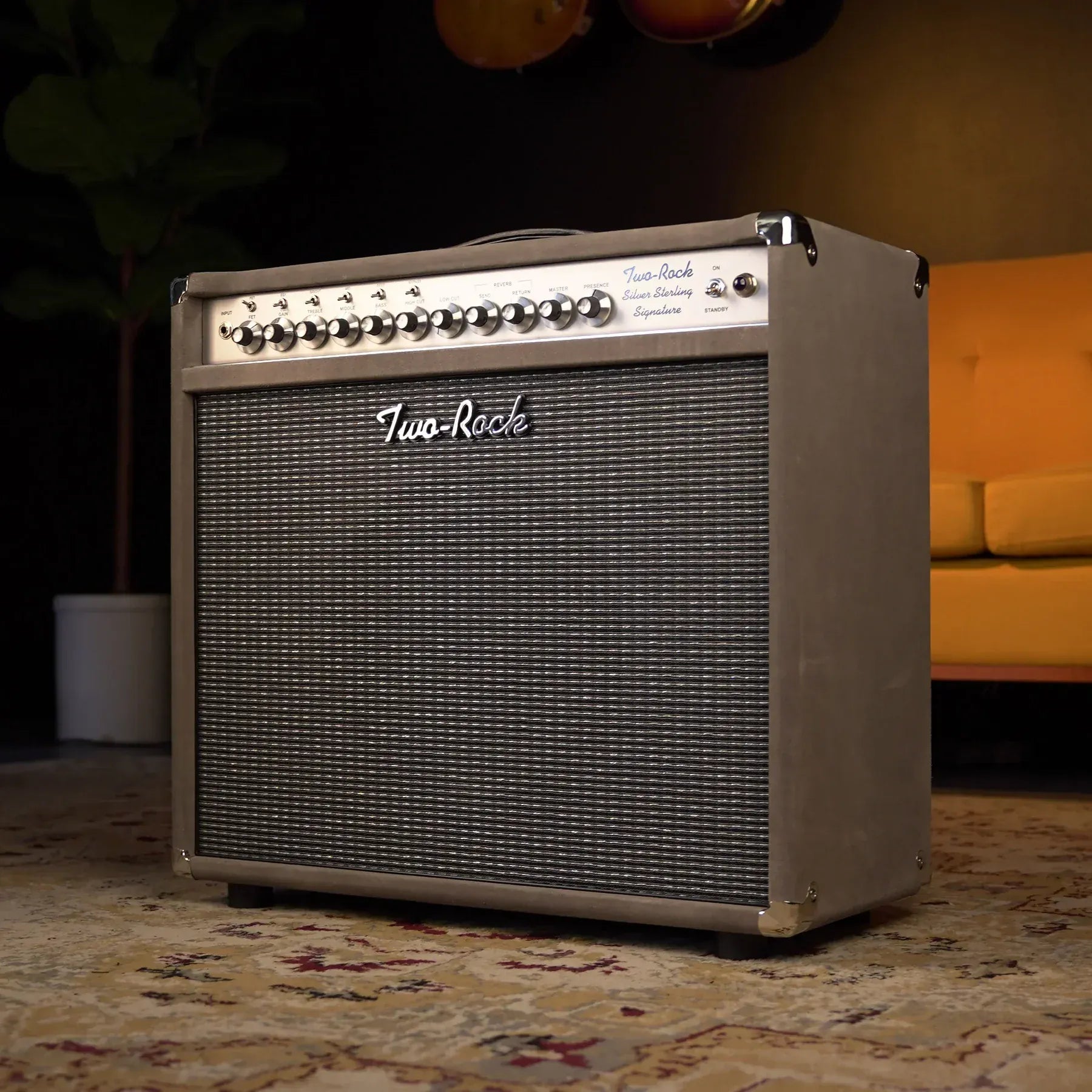 Two-Rock Förstärkare Two-Rock Silver Sterling Signature 100 Watt Combo Suede tgt11
