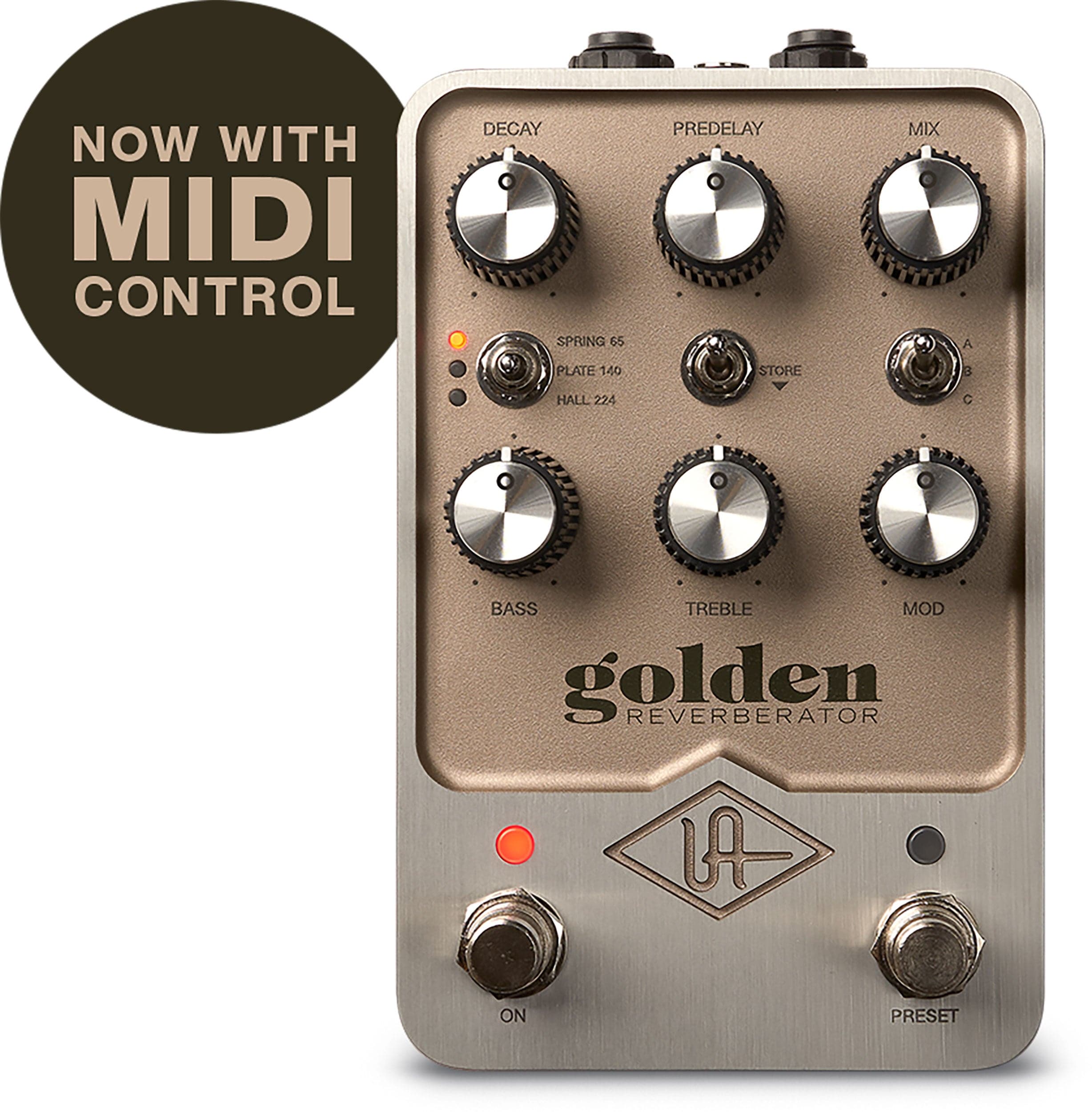 Universal Audio Pedaler Universal Audio Golden Reverberator Pedal tgt11