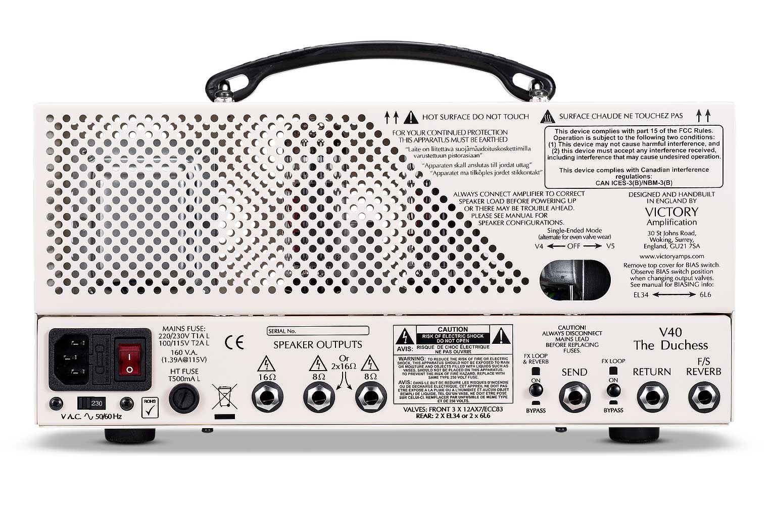 Victory amps Förstärkare Victory V40 The Duchess EL34 Valve Guitar Amp Head tgt11